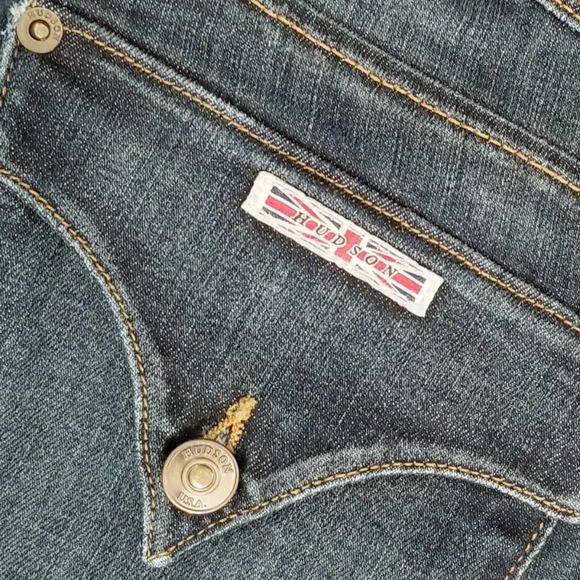 Hudon Colin Denim Dark Wash Blue Jeans Flap Pockets Straight Leg Skinny sz 29 - Picture 3 of 14